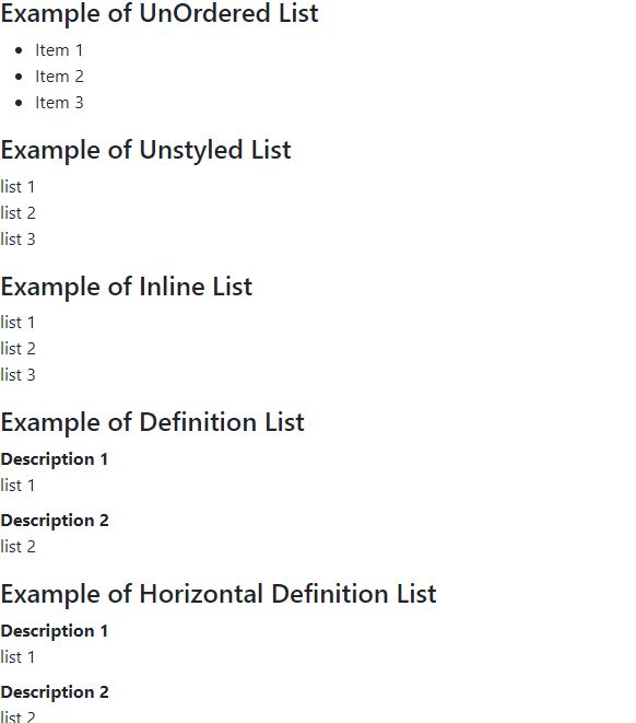 list